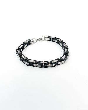 Mechanic Chain Link Bracelet in black/Silver
