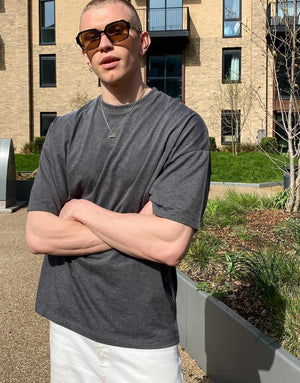 Garm Island x FSBN Oversized t-shirt in Dark Grey