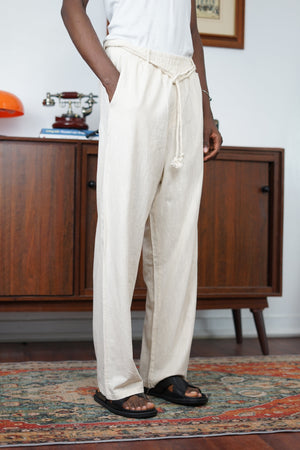 Essence of Life Baggy Linen Pants in Stone