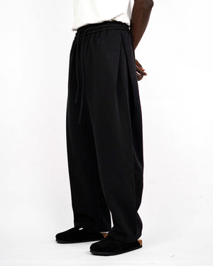 Nuclear fussion Hakama Drawstring Sweat Pants in Black