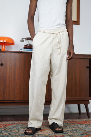 Essence of Life Baggy Linen Pants in Ecru
