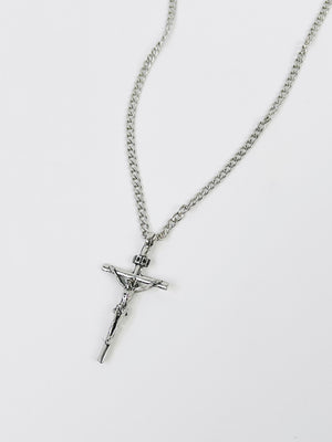 Crucifix Necklace in silver