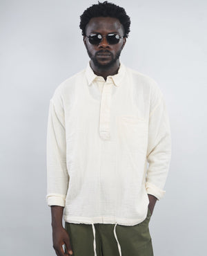 GIESTO linen spring shirt in off white