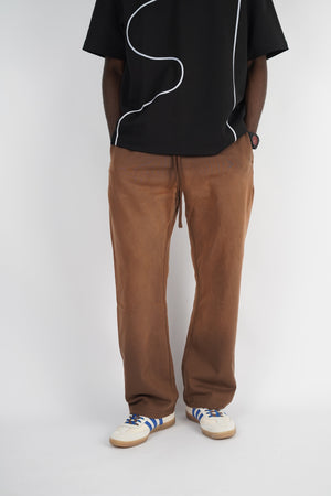 Artiemaster Cotton Sweatpants in Washed Brown