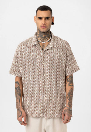 Essence of Life Comfort Aster Shirt in Brown