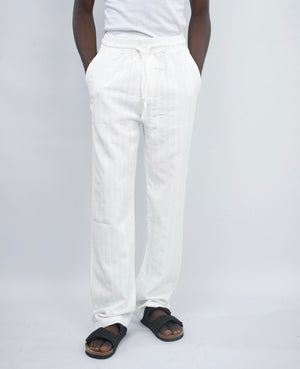 Giesto cable knit tall pants in white