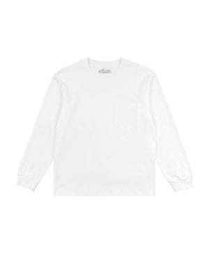 Garm Island Cotton Crew Neck Longsleeve Shirt in White