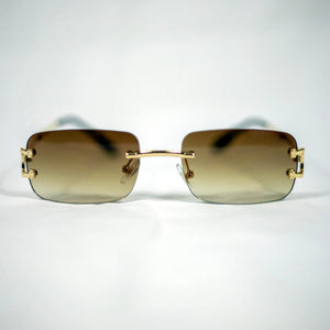 Pronged Square Frame Sun glasses in gradient