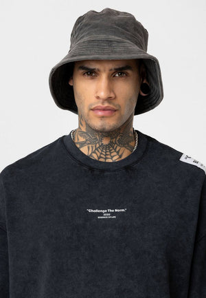 Essence of Life Washed Oversized T-shirt in black