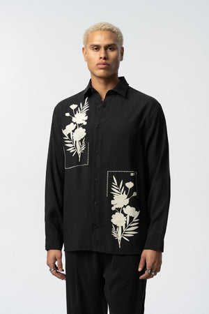 2512 Resort Linen Shirt in Black