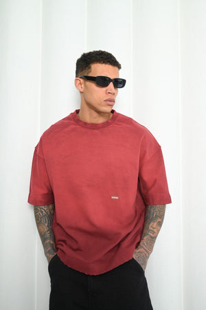 Mechanic Sun Faded iT-shirt n Burgundy