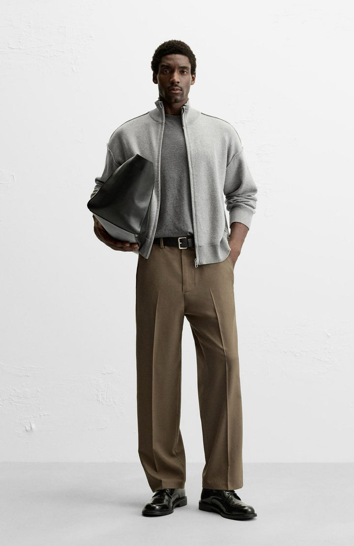 Garm Island Formal straight Pants in khaki