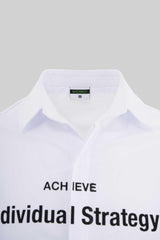 Machinist Contrast Print Oversized Shirt in white