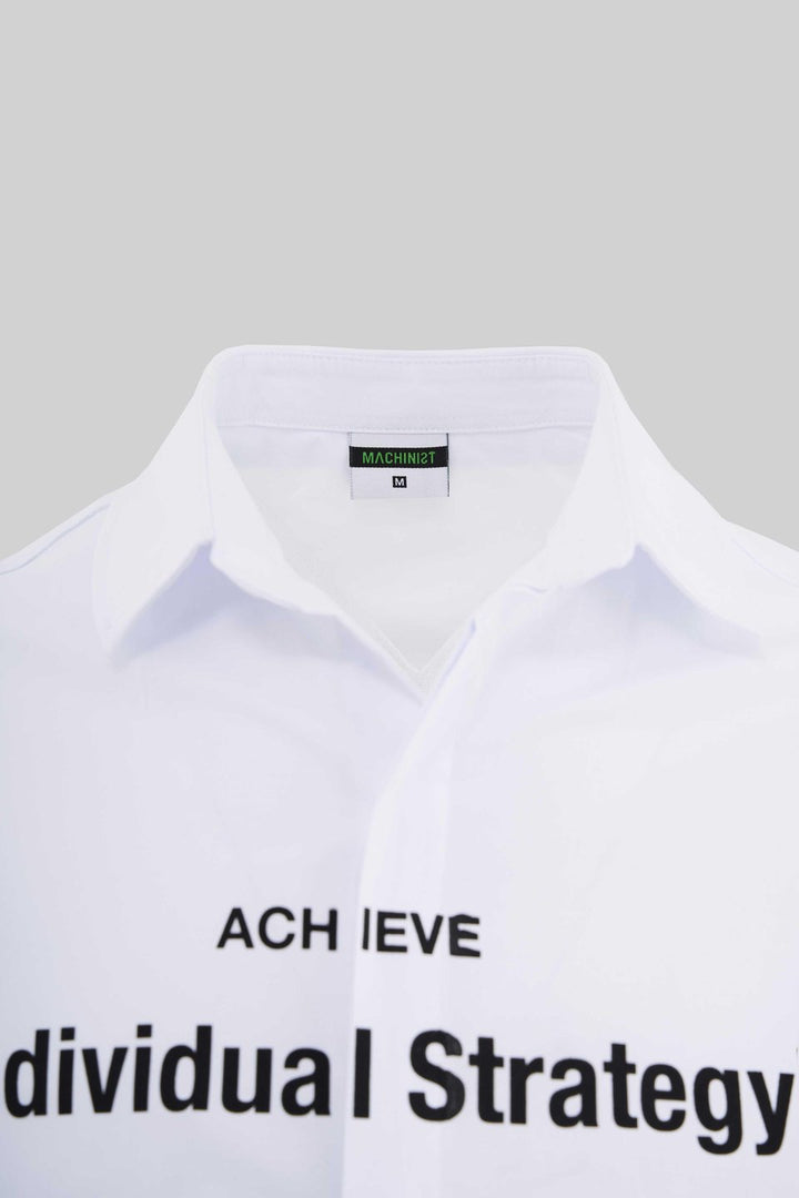 Machinist Contrast Print Oversized Shirt in white