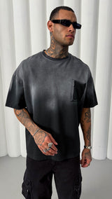 Mechanic Sun Faded T-shirt in Black