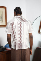 Massimo Cariño crotchet shirt in brown