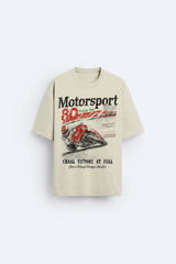 Garm Island Motorsport T-shirt in Beige
