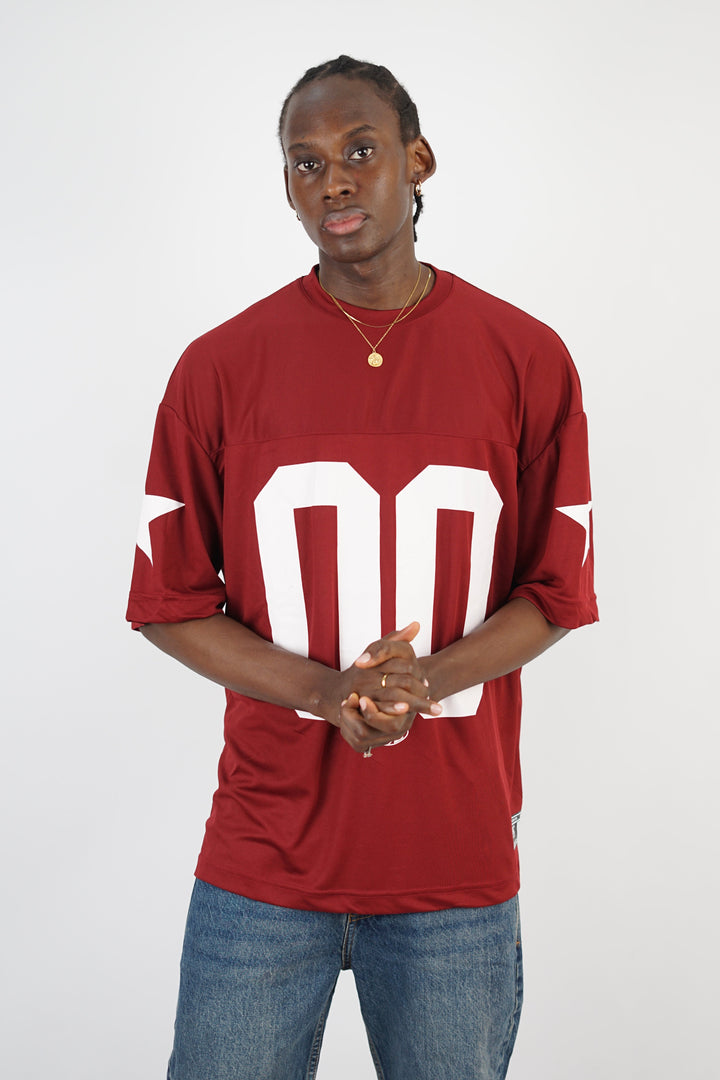 Essence of Life American Football Jersey in Burgundy