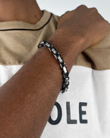 Mechanic Chain Link Bracelet in black/Silver