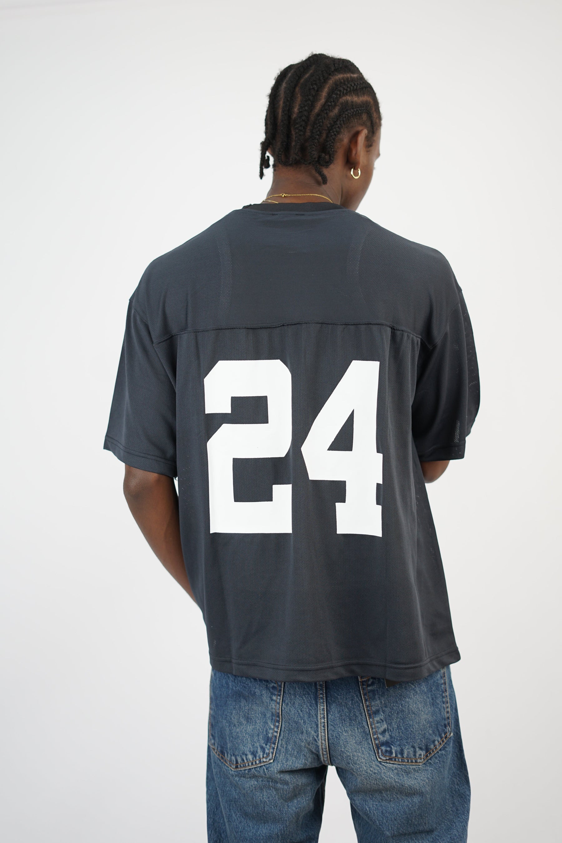 Vamos young studios mesh jersey t-shirt in grey