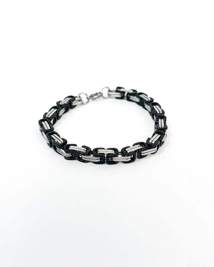 Mechanic Chain Link Bracelet in black/Silver