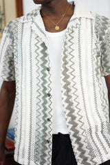 Massimo Cariño crotchet shirt in green