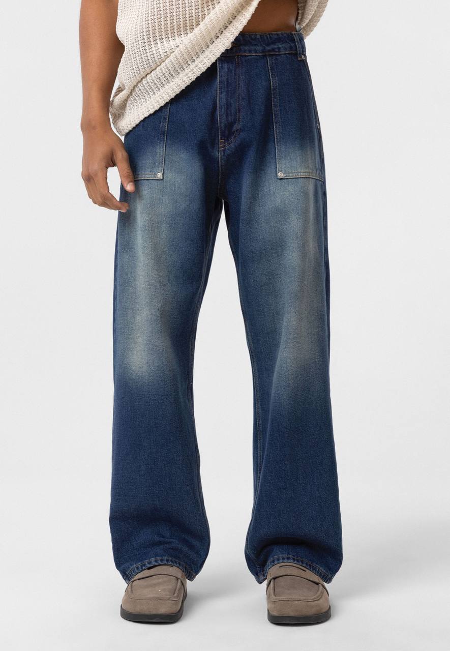 Vamos Baggy Jeans in Dark Blue