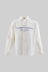 Machinist detachable Shirt in White