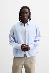 Garm Island Detachable Sleeve Striped Shirt