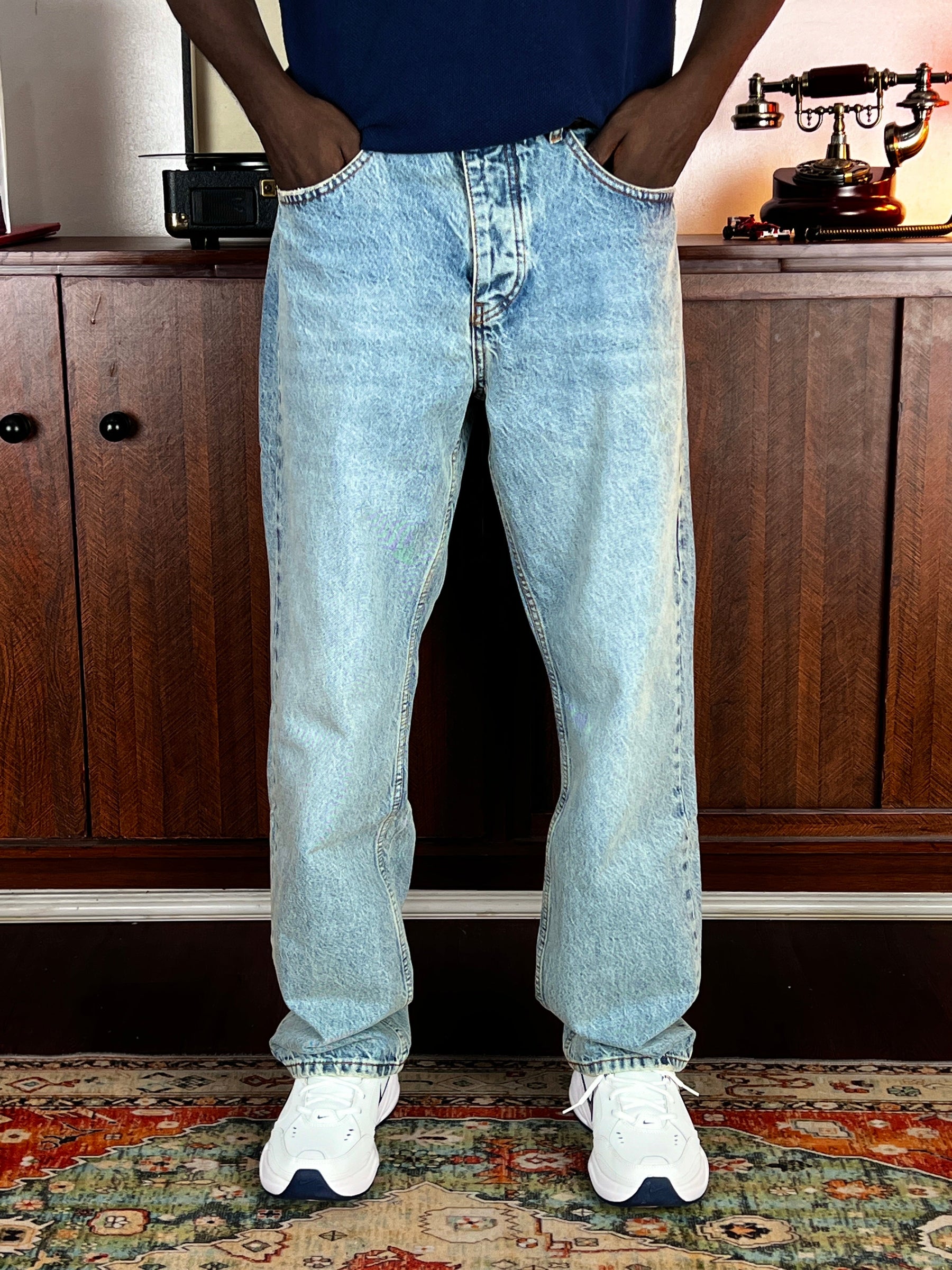 Difransel straight fit jeans in washed blue
