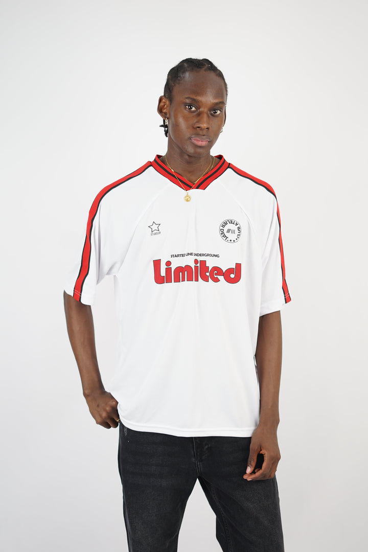 Vamos Limited Edition Star Club Mesh Jersey T-shirt in White
