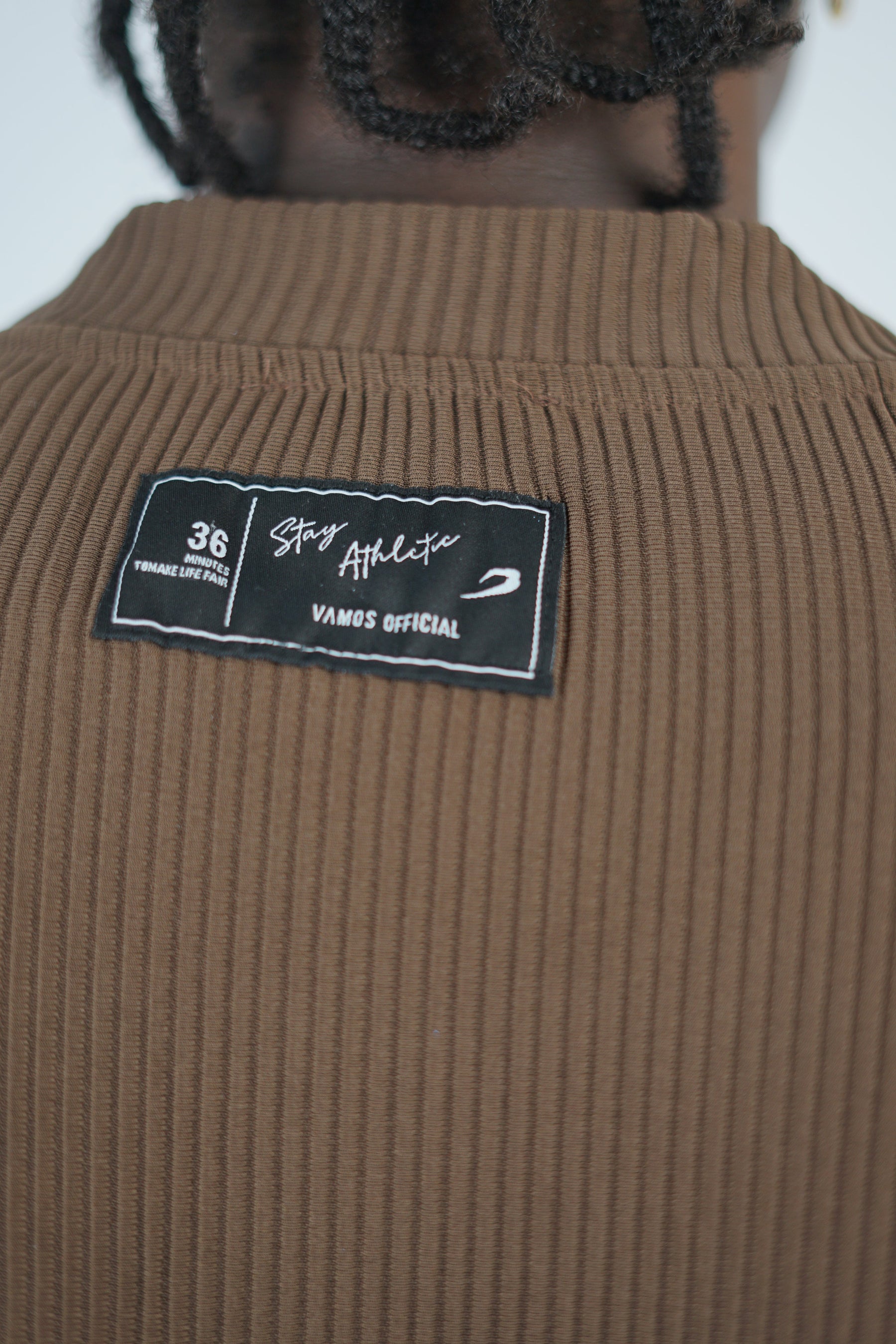 Vamos Pleated Jersey T-shirt in Chocolate