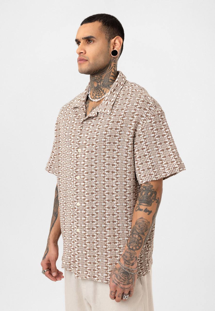 Essence of Life Comfort Aster Shirt in Brown