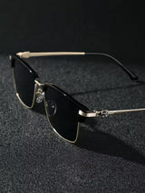 Men's Metal Punk Sun glasses in Black