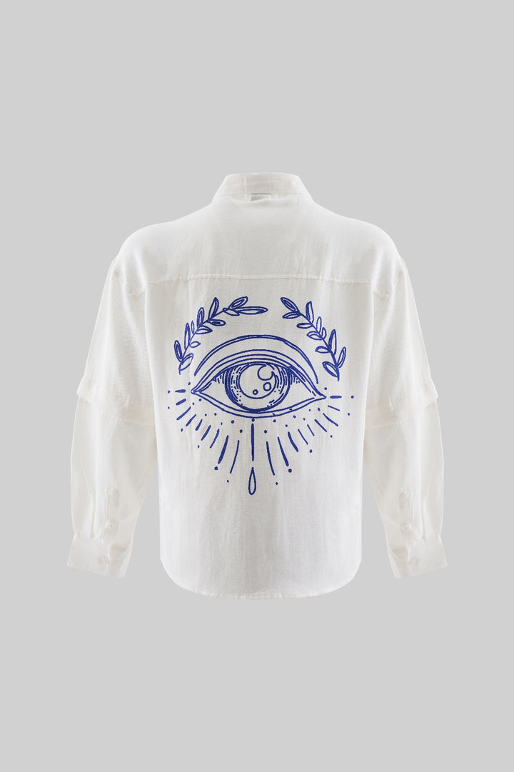 Machinist detachable Shirt in White