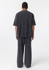 Essence of life washed pants in black