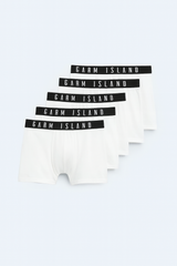 Garm Island 5 pack Mono Boxers in White