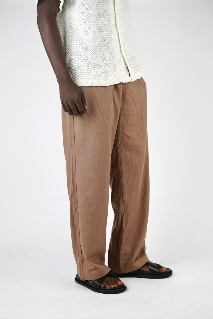 Garm Island Linen Hemp Pants in Brown