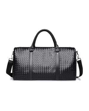 Venta woven duffel bag in black