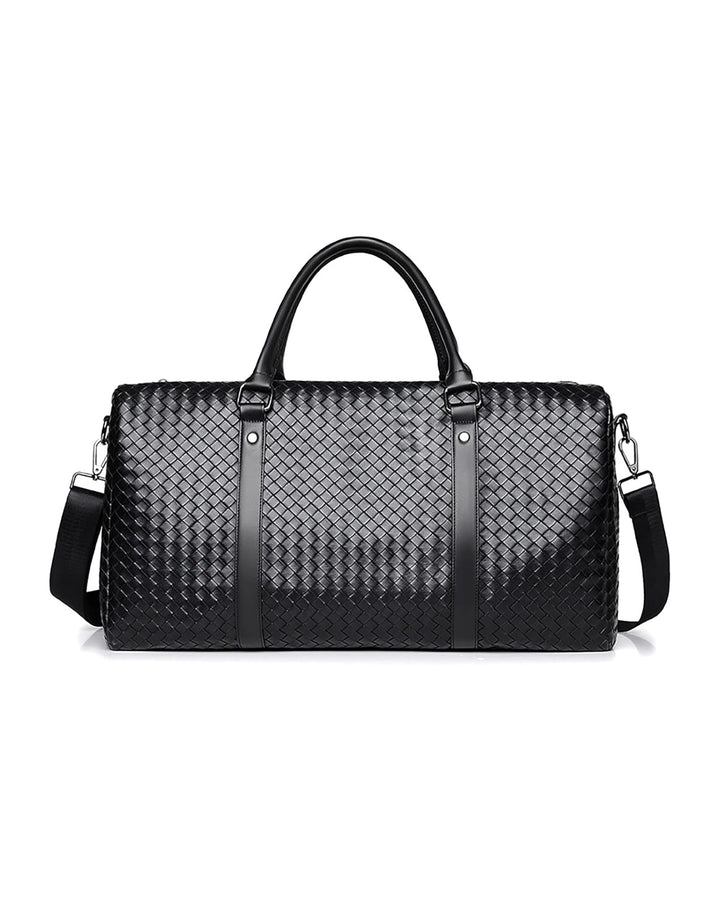 Venta woven duffel bag in black