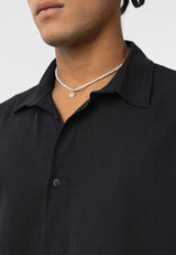 Essence of life oversized cotton shirt in black