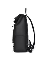 Consigned flap over backpack bag in black