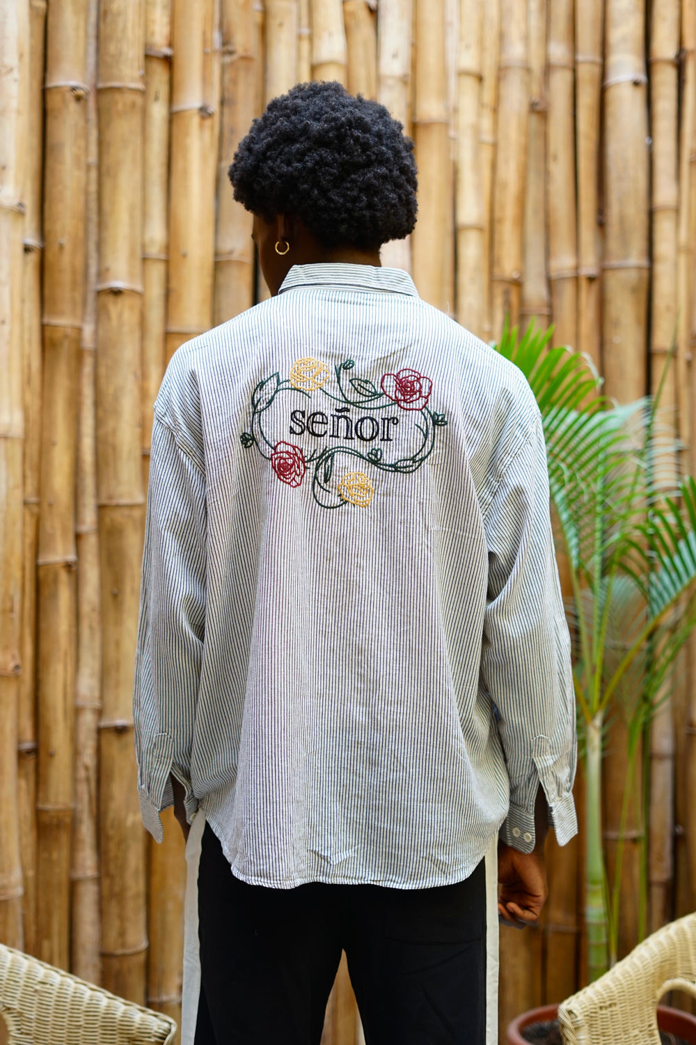 Giesto Senor Embroidery Shirt in Blue