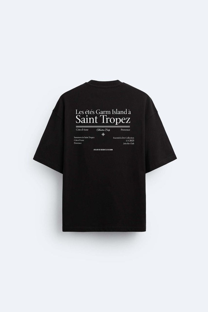 Garm Island St Tropez Backprint T-shirt in black