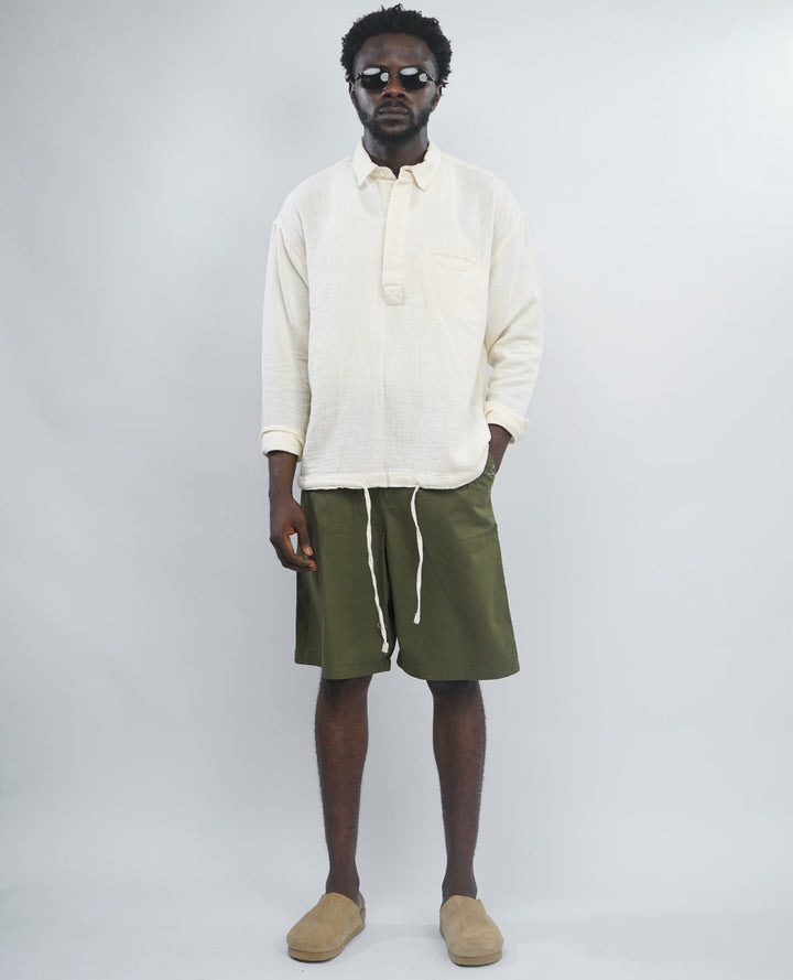 GIESTO linen spring shirt in off white