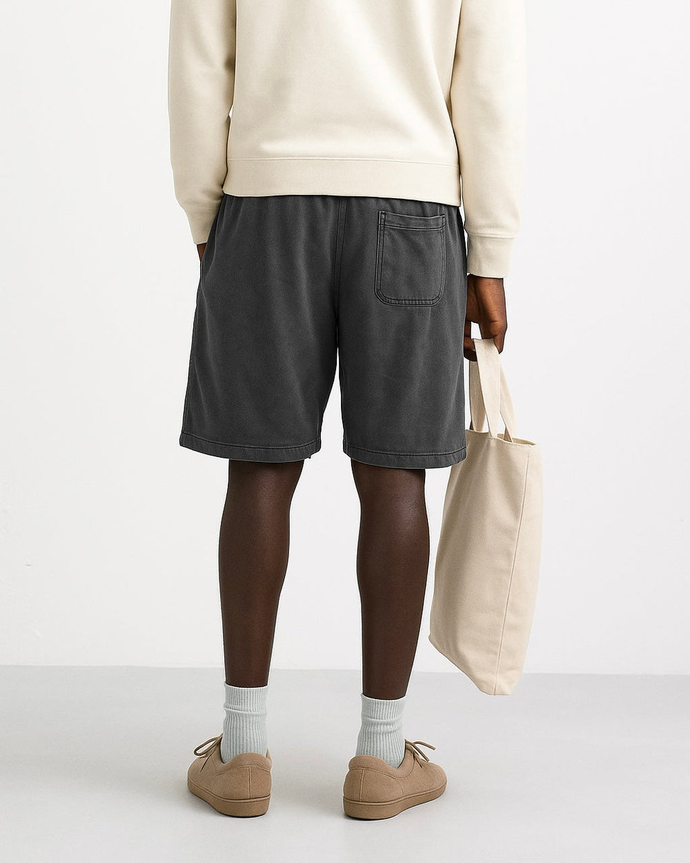 Difransel Cotton Shorts in Dark Grey