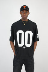 Essence of Life American Football Jersey T-shirt in Black