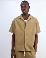 Garm Island Oversized Cotton Waffle Set in Khaki