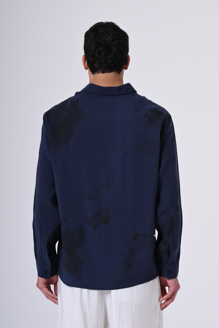 2512 All Over Loose Fit Shirt in Blue