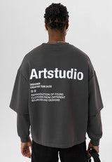Essence of Life Longsleeve Layered t-shirt in anthracite